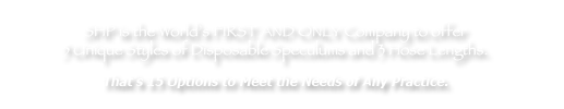 5 unique styles of disposable speculums
